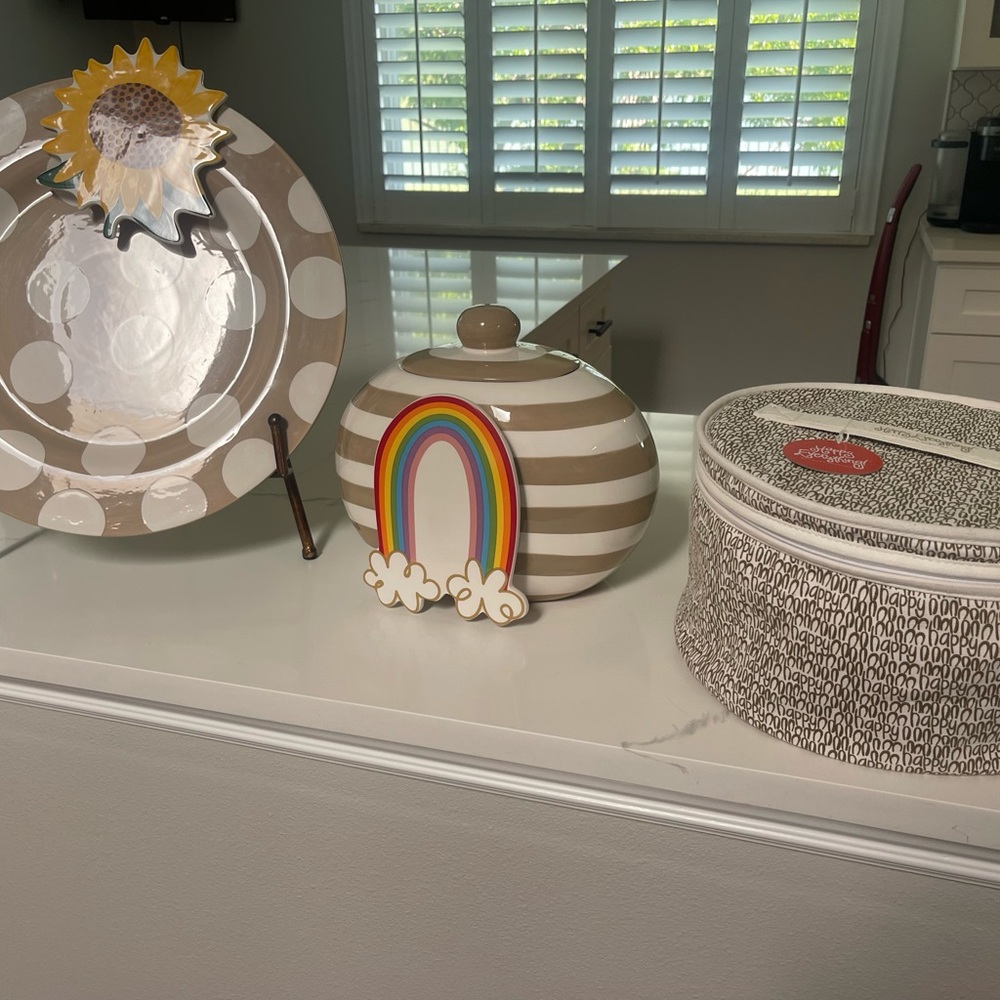 Coton Colors Happy Everything Large Platter and Cookie Jar